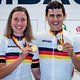 Die beiden deutschen Meister in der Sprintdisziplin: Lia Schrievers konnte ihren Titel aus dem Vorjahr verteidigen, Felix Klausmann holte sich in Wombach zum ersten Mal die nationale Trophäe