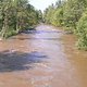 Die Spree bei Kiekebusch. Sieht gar nicht so schlimm aus, wenn man nicht weiß, wie flach die Spree hier sonst durchgeht.