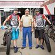 Start bei einer Legende: Alpencross-Legende Andi Heckmair und die beiden Fat-Biker