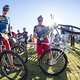 Ian Verwayen &amp; Max Menzies on his single speed during the Prologue of the 2017 Absa Cape Epic Mountain Bike stage race held at Meerendal Wine Estate in Durbanville, South Africa on the 19th March 2017

Photo by Dominic Barnardt/Cape Epic/SPORTZPICS