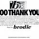 Brodie Ad 1000 Thank Yous &#039;90
