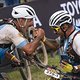 Riders from Argentina happy to have completed Stage 7 of the 2024 Absa Cape Epic Mountain Bike stage race from Stellenbosch to Stellenbosch, South Africa on 24 March 2024. Photo by Dom Barnardt / Cape Epic
PLEASE ENSURE THE APPROPRIATE CREDIT IS GIVE