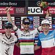 Anton Cooper, Nino Schurter, Maxime Marotte stand on the podium at UCI XCO World Cup in Nove Mesto, Czech Republic on May 27th, 2018 // Bartek Wolinski/Red Bull Content Pool // AP-1VSV9H5RW2111 // Usage for editorial use only // Please go to www.redb