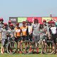 Investec-Songo-Specialized team celebrate as Annika Langvad and Anna van der Breggen of Investec-Songo-Specialized win the 2019 Absa Cape Epic during the final stage (stage 7) of the 2019 Absa Cape Epic Mountain Bike stage race from the University of