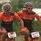 Alejandro Blanco of 7C-CBZ-wilier gets a helping push from partner Diyer Rincon during stage 3 of the 2019 Absa Cape Epic Mountain Bike stage race held from Oak Valley Estate in Elgin, South Africa on the 20th March 2019.

Photo by Shaun Roy/Cape E