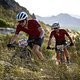 Gregory Harrup and Steven Bark during stage 5 of the 2019 Absa Cape Epic Mountain Bike stage race held from Oak Valley Estate in Elgin to the University of Stellenbosch Sports Fields in Stellenbosch, South Africa on the 22nd March 2019.

Photo by N