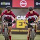 Sarah Hill &amp; Hayley Smith claim the All African Red Jersey in Smiths&#039; first appearance at the race, during Stage 7 of the 2024 Absa Cape Epic Mountain Bike stage race from Stellenbosch to Stellenbosch, South Africa on 24 March 2024. Photo by Max Sull