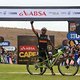 Manuel Fumic of Cannondale Factory Racing celebrates winning the final stage with partner Henrique Avancini of Cannondale Factory Racing (unseen) during the final stage (stage 7) of the 2016 Absa Cape Epic Mountain Bike stage race from Boschendal in 