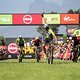 Matthys Beukes of Pyga Eurosteel celebrates in vain as they get beaten by Kross SPUR during the final stage (stage 7) of the 2019 Absa Cape Epic Mountain Bike stage race from the University of Stellenbosch Sports Fields in Stellenbosch to Val de Vie 