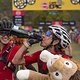 Hannele Steyn completes her 20th Cape Epic with Janine Muller during Stage 7 of the 2024 Absa Cape Epic Mountain Bike stage race from Stellenbosch to Stellenbosch, South Africa on 24 March 2024. Photo by Dom Barnardt / Cape Epic
PLEASE ENSURE THE APP