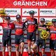 Das Podium der Herren beim Proffix Swiss Bike Cup in Gränichen in fester Hand des Teams BMC - allen voran die beiden Erstplatzierten Lars Forster und Reto Indergand