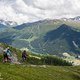 Lukas und Cédric fliegen bei bester Aussicht gen Tal