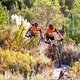 Annika Langvad and Anna van der Breggen during stage 5 of the 2019 Absa Cape Epic Mountain Bike stage race held from Oak Valley Estate in Elgin to the University of Stellenbosch Sports Fields in Stellenbosch, South Africa on the 22nd March 2019.

P