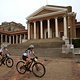 Magdalena Mihura and Elisa Gali pass Jameson Memorial Hall at UCT during the Prologue of the 2019 Absa Cape Epic Mountain Bike stage race held at the University of Cape Town in Cape Town, South Africa on the 17th March 2019.

Photo by Shaun Roy/Cap