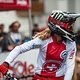 Camille Balanche dreht sich gespannt im Ziel um