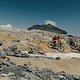 Das kleine Schneefeld der Gletscher Stage. Sieht harmlos aus, wenn Du aber drauf zurollst und nur drei sehr tiefe Rillen siehst, dann wird Dir kurz anders