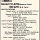 1984-1987 FC-6206 Specs
