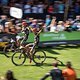 Trek Selle San Marco riding into the finish during the final stage (stage 7) of the 2019 Absa Cape Epic Mountain Bike stage race from the University of Stellenbosch Sports Fields in Stellenbosch to Val de Vie Estate in Paarl, South Africa on the 24th
