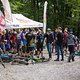 Flowtrail Rennen Stromberg 2017: gleich gehts los, Warten auf Startnummern und Transponder