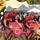 African Jersey holders Alan Hatherly and Matthew Beers of SpecializedFoundationNAD finish stage 3 of the 2019 Absa Cape Epic Mountain Bike stage race held from Oak Valley Estate in Elgin, South Africa on the 20th March 2019.

Photo by Shaun Roy/Cap