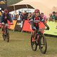 African Jersey holders Matthew Beers and Alan Hatherly during the pro call up before the final stage (stage 7) of the 2019 Absa Cape Epic Mountain Bike stage race from the University of Stellenbosch Sports Fields in Stellenbosch to Val de Vie Estate 