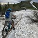 Schneefeld Querung auf Crest Trail