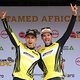 Overall Race Leaders Nino Schurter and Lars Forster of Scott-SRAM MTB-Racing during stage 5 of the 2019 Absa Cape Epic Mountain Bike stage race held from Oak Valley Estate in Elgin to the University of Stellenbosch Sports Fields in Stellenbosch, Sout