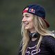 Tahnee Seagrave is seen after getting third place at the Downhill race at Crankworx in Rotorua, New Zealand on March 22, 2019