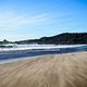 Bewegung am Strand. Wind und Wellen