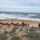 Mit Freunden am Strand von Aubarca