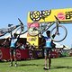 Masters winners Joaquim  Rodriguez and Jose Hermida of Merida Factory Racing celebrate during the final stage (stage 7) of the 2019 Absa Cape Epic Mountain Bike stage race from the University of Stellenbosch Sports Fields in Stellenbosch to Val de Vi