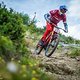 Genau an dieser Stelle ist Gee Atherton vor einigen Jahren mit den Pedalen am Boden hängengeblieben und in die schroffen Felsen geflogen