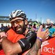 Johnny Cattaneo of  7C CBZ WILIER celebrates after winning stage 6 of the 2019 Absa Cape Epic Mountain Bike stage race from the University of Stellenbosch Sports Fields in Stellenbosch, South Africa on the 23rd March 2019

Photo by Nick Muzik/Cape