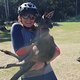 Das Highlight für Anita war es dieses 1 Jahr alte Forester Kangaroo in den Armen zu halten