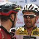 Matthias Pfommer of Centurion Vaude by Meerendal 2 and Karl Platt of the Bulls chat after the stage during stage 5 of the 2016 Absa Cape Epic Mountain Bike stage race held from the Cape Peninsula University of Technology in Wellington to Boschendal i