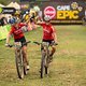 Pauline Ferrand Prevot &amp; Robyn de Groot of BMC MTB Racing win stage 4 of the 2022 Absa Cape Epic Mountain Bike stage race from Elandskloof in Greyton to Elandskloof in Greyton, South Africa on the 24th March 2022.