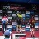 Das Podium der U23-Damen des ersten Rennens des Doppelweltcups von Nove Mesto