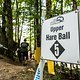 Teilweise läuft die World Cup-Piste auf der Bike Park-Strecke Hare Ball entlang