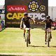 Matt Beers &amp; Oliver Munnik of GoPro cross the line after  stage 3 of the 2016 Absa Cape Epic Mountain Bike stage race held from Saronsberg Wine Estate in Tulbagh to the Cape Peninsula University of Technology in Wellington, South Africa on the 16th M