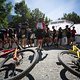 Water table during Stage 1 of the 2018 Perskindol Swiss Epic held in Bettmeralp, Valais, Switzerland on 11 September 2018. Photo by Nick Muzik. PLEASE ENSURE THE APPROPRIATE CREDIT IS GIVEN TO THE PHOTOGRAPHER