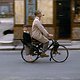 Jacques Tati and Alain Bécourt ride a bike