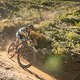 Riders hitting rock berm in Jonkershoek trails during the final stage (stage 7) of the 2019 Absa Cape Epic Mountain Bike stage race from the University of Stellenbosch Sports Fields in Stellenbosch to Val de Vie Estate in Paarl, South Africa on the 2