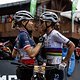 Vor zwei Wochen gratulierten sich diese beiden Fahrerinnen zur Gold- und Silbermedaille bei den Weltmeisterschaften, nun zu Rang drei und Rang vier.