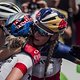 Emily Batty and Pauline Ferrand Prevot seen after the race at UCI XCO World Cup in Nove Mesto, Czech Republic on May 27th, 2018 // Bartek Wolinski/Red Bull Content Pool // AP-1VSVZ2B5S2111 // Usage for editorial use only // Please go to www.redbullco
