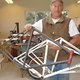 Steve with bunch of early brazed customframes