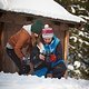 Gemeinsam mit viel Spaß beim Shooting: Daniel Roos und Vali Höll