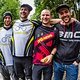 Die schnellsten des Tages: Kim Christian, Martin Rith, Sebastian Beilmann – und Events-Sponsor Michael Rampetsreiter von Fahrrad-Rith aus Stromberg