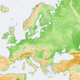 Europe topography map