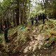 Die Wald-Sektion in Fort William ist nicht nur sehr schmierig, sondern deutlich langsamer als der Rest der Strecke