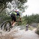 Team splashing water riding through stream during stage 3 of the 2019 Absa Cape Epic Mountain Bike stage race held from Oak Valley Estate in Elgin, South Africa on the 20th March 2019.

Photo by Xavier Briel/Cape Epic

PLEASE ENSURE THE APPROPRIA